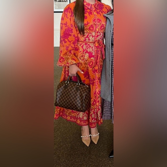 printed woven midi dress ✨ - Picture 3 of 5